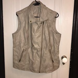 Gently used faux leather vest.